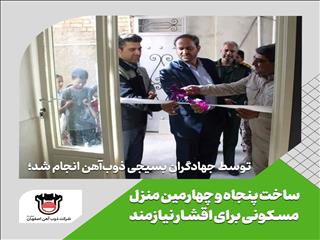 پنجاه و چهارمین منزل مسکونی برای اقشار نیازمند ساخته شد