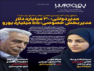 مدیر دولتی: ۳۰ میلیارد دلار، مدیر بخش خصوصی: ۵۵ میلیارد یورو