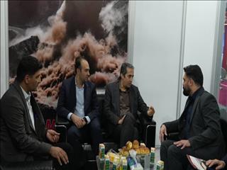 بازدید آقاجانلو و ملانوری از غرفه ایمپاسکو و ایمیدرو در نمایشگاه تخصصی معدن غرب کشور